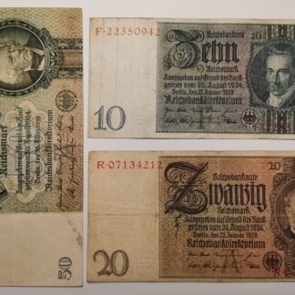 ZESTAW BANKNOTÓW NIEMCY 1924-1935 R